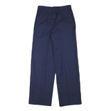 IM Womens Polyester Blend Navy Relaxed Straight Trousers W26 L28 Classic Zip