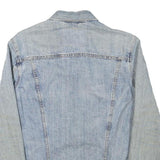 LEVI'S Mens Blue Denim Jacket S Cotton Blend Button Closure Classic Fit Casual