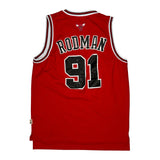 Chicago Bulls Adidas #91 Rodman Jersey - XL Red Polyester