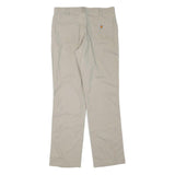 CARHARTT Mens Cotton Blend Beige Regular Fit Straight Leg Trousers W34 L36
