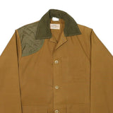 SOFTBAK Mens Brown Cotton Blend Workwear Button Jacket M Casual Utility Durable