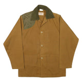 SOFTBAK Mens Brown Cotton Blend Workwear Button Jacket M Casual Utility Durable