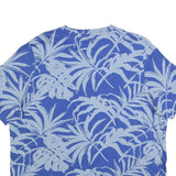 PUMA Mens Blue Leaf Print T-Shirt 2XL Short Sleeve Crew Neck Casual Wear