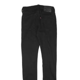 LEVI'S Mens Slim Black Denim Slim Jeans W26 L31 Comfortable Stylish Zip Closure