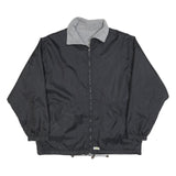SWITCHER Mens Black Jacket L Polyester Blend Reversible Zip Plain Casual