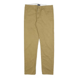 LEVI'S Mens Cotton Blend Beige Slim Straight Trousers W32 L31 Casual Zip