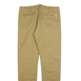 LEVI'S Mens Cotton Blend Beige Slim Straight Trousers W32 L31 Casual Zip