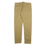 LEVI'S Mens Cotton Blend Beige Slim Straight Trousers W32 L31 Casual Zip