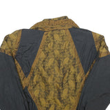 LAVON Womens Black & Brown Paisley Pattern Zip Jacket L Polyester Blend