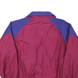 COLUMBIA Womens Burgundy & Blue Outdoor Jacket L Polyester Blend Zip Casual
