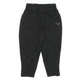 PUMA Mens Joggers Black M W30 L24 Slim Tapered Cotton Blend Sportswear