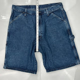 Wrangler Carpenter Shorts - 34W 10L Blue Cotton