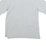 TIMBERLAND Mens Grey Short Sleeve Polo Shirt S Embroidered Logo Cotton Blend