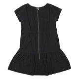 GAP Womens Black Day Polyester Blend Mini Dress UK 12 Zip Front Casual