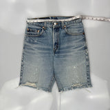 Levis Denim Shorts - 29W 10L Light Wash Cotton