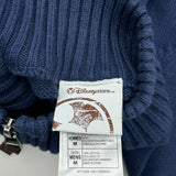 Disney Striped 1/4 Zip - Medium Blue Cotton