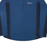 BERGHAUS Mens Blue Navy Polartec Fleece Jacket L Zip Outdoor Activewear