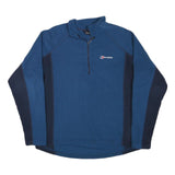 BERGHAUS Mens Blue Navy Polartec Fleece Jacket L Zip Outdoor Activewear