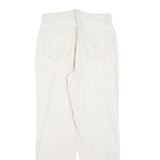 MAC Womens Linen Blend White Regular Fit Straight Leg Trousers W28 L30 Stylish