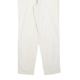 MAC Womens Linen Blend White Regular Fit Straight Leg Trousers W28 L30 Stylish