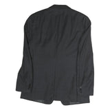 TOMMY HILFIGER Mens Black Pinstripe Wool Blazer Jacket L Button Closure Formal