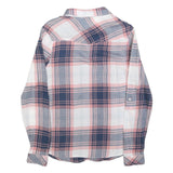 TALLY WEIJL Womens Blue & Pink Check Shirt M Cotton Blend Casual Button Down