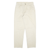 SINFUL Mens Beige Relaxed Fit Straight Leg Cotton Denim Light W28 L29 Casual Zip