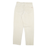 SINFUL Mens Beige Relaxed Fit Straight Leg Cotton Denim Light W28 L29 Casual Zip