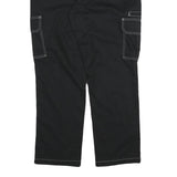 DICKIES Mens Cotton Black Regular Cargo Trousers W36 L30 Workwear Zip Closure