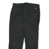 DICKIES Mens Cotton Blend Black Regular Straight Trousers W38 L32 Workwear Zip