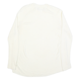 CALVIN KLEIN Womens White Plain Acrylic Jumper Crew Neck Basic Knit L Soft