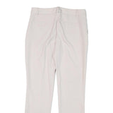 REISS Womens Slim Cream Cotton Blend Slim Tapered Trousers W28 L28 Stylish