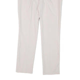 REISS Womens Slim Cream Cotton Blend Slim Tapered Trousers W28 L28 Stylish