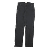 DICKIES Womens Slim Black Denim Slim Jeans W28 L30 Workwear Utility Style