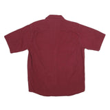 WRANGLER Mens Maroon Cotton Blend Shirt M Button Pocket Casual Western Style