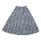 WHITE STUFF Womens Blue White & Pink Patterned Swing Midi Viscose Blend Skirt UK