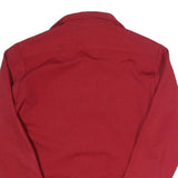 D GALA Womens Red Shirt Long Sleeve Collared S Button Front Top Polyester
