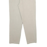 BENSISNON Womens Beige Regular Fit Straight Trousers W24 L27 Classic Zip Pocket