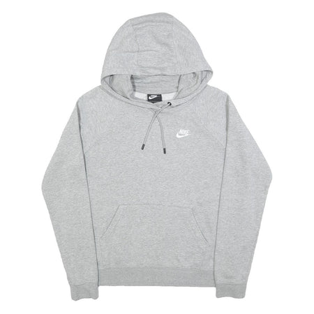 NIKE Mens Grey Hoodie S Cotton Pullover Drawstring Hood Casual Sportswear