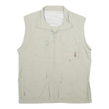 SALEWA Mens Beige Outdoor Vest L Polyamide Plain Lightweight Zip Pockets