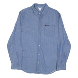 CALVIN KLEIN Mens Blue Denim Shirt M Casual Cotton Blend Long Sleeve