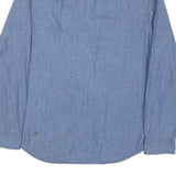 CALVIN KLEIN Mens Blue Denim Shirt M Casual Cotton Blend Long Sleeve