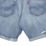 LEVI'S Mens Denim Blue Casual Shorts L W34 Cotton Blend Casual Vintage Style