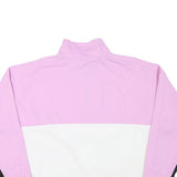 DKNY Womens Pink & White Colourblock Sweatshirt XL Zip Neck Casual Pullover