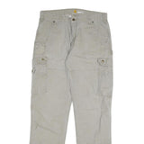 CARHARTT Mens Cotton Blend Beige Relaxed Fit Straight Leg Trousers W36 L36