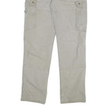 CARHARTT Mens Cotton Blend Beige Relaxed Fit Straight Leg Trousers W36 L36