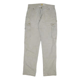 CARHARTT Mens Cotton Blend Beige Relaxed Fit Straight Leg Trousers W36 L36