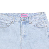 EDIKTED Womens Blue Denim Mini Cotton Blend Skirt XS Casual Summer Fashion