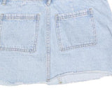 EDIKTED Womens Blue Denim Mini Cotton Blend Skirt XS Casual Summer Fashion
