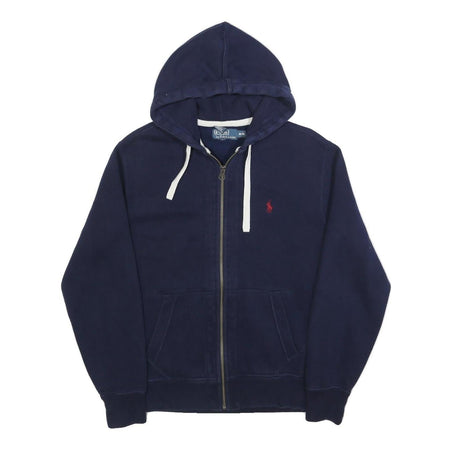 POLO RALPH LAUREN Mens Navy Hoodie Full Zip M Classic Cotton Casual